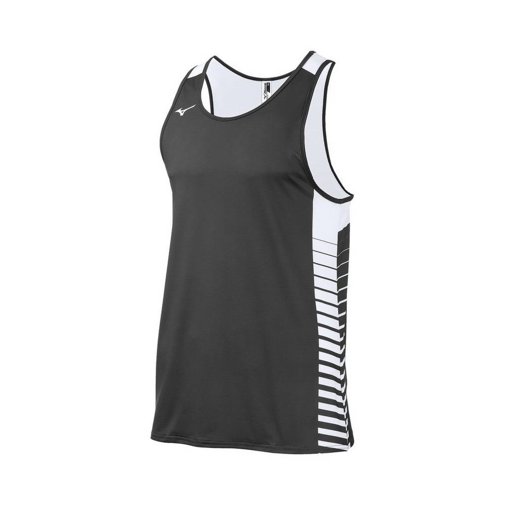 Panske Tank Top Mizuno Team Siva Vypredaj GSXH37619